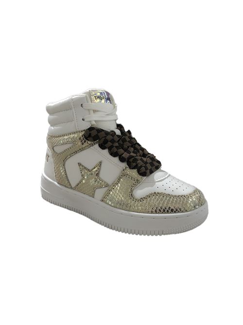 Sneakers bianca e oro SHOP ART | SAGF220317BIANCO ORO##